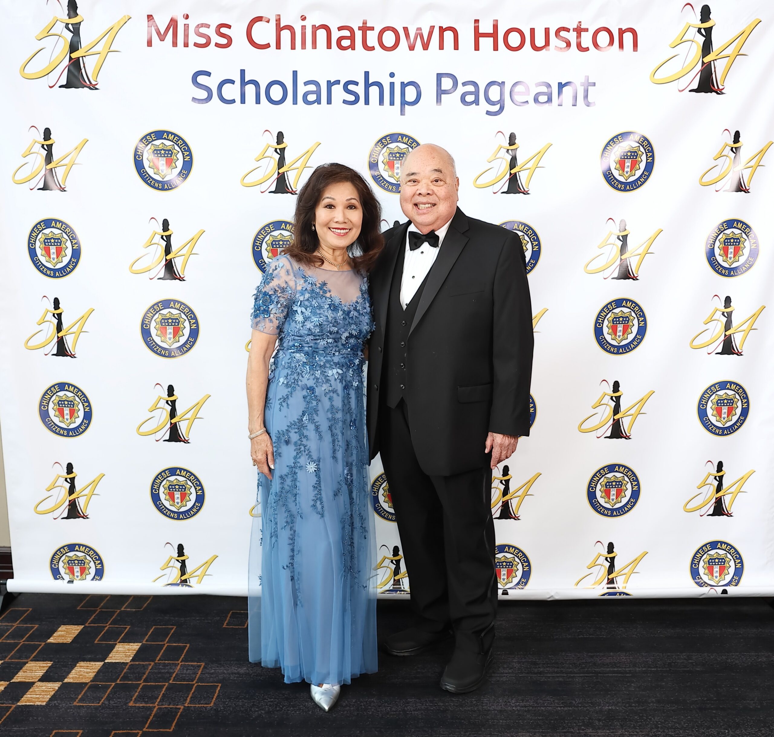Dr. Kim S. Gee and Betty gee at Scholarship fundraiser gala for Miss Chinatown Houston. The couple owns a family fun Orthodontic practice in Sugar Land, Texas.