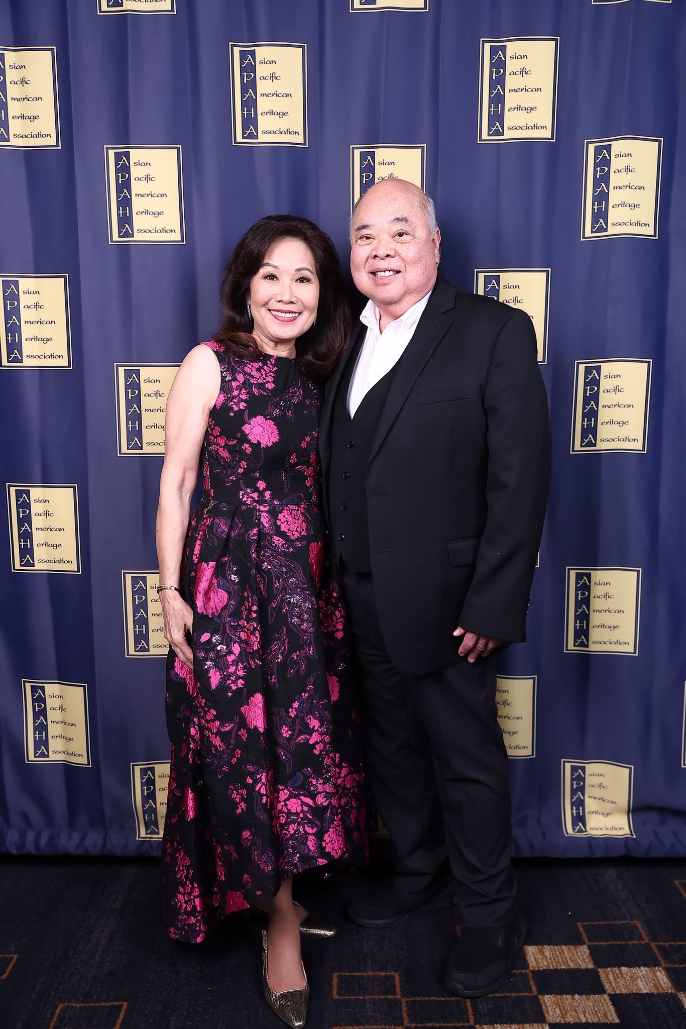 Dr. Kim Gee and Betty Gee at the annual Charity gala for the Asian Pacific American Heritage Association.